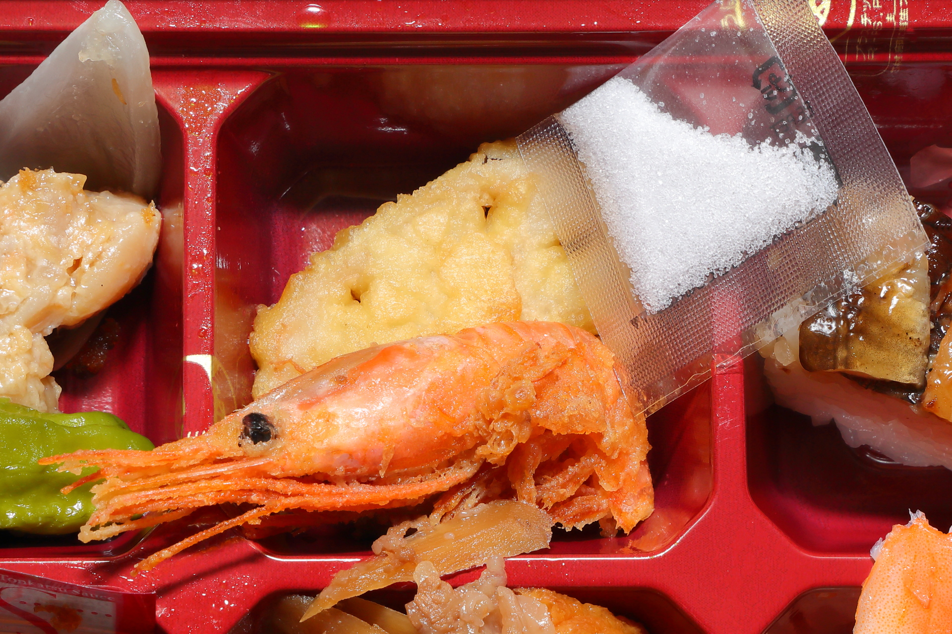 甘海老の唐揚げ、蓮根の天ぷら