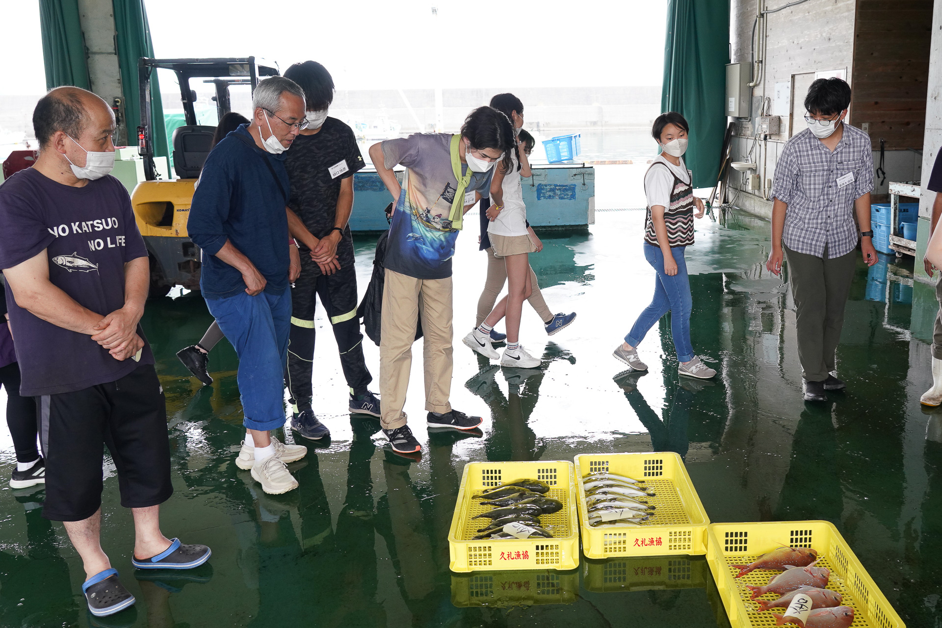 すべての魚が売れて札が付けられた