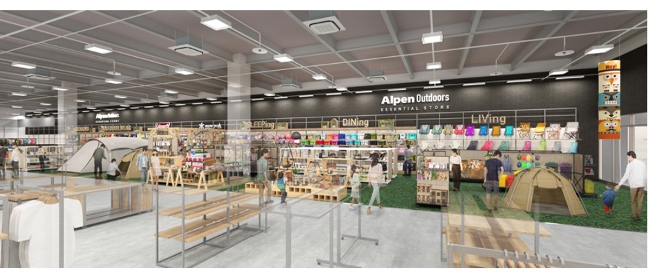 「Alpen Outdoors ESSENTIAL STORE」大分店・茂原店を10月7日にオープンする