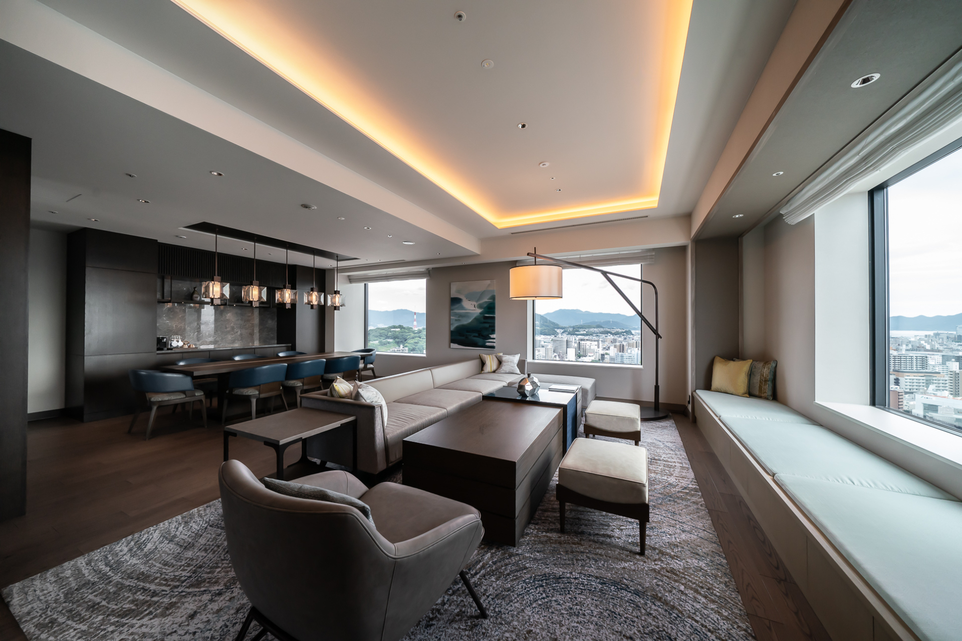 「プレミアムスイート」。プレジデンシャルスイートをやや小ぶりにしたイメージ