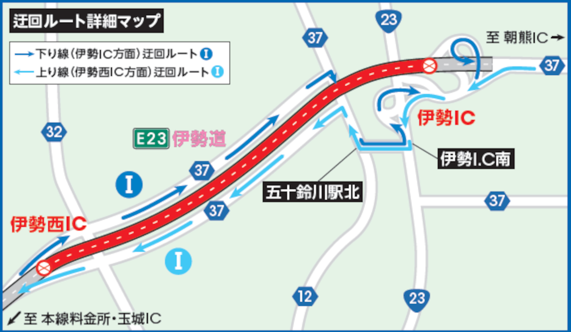 通行止め時の迂回ルート