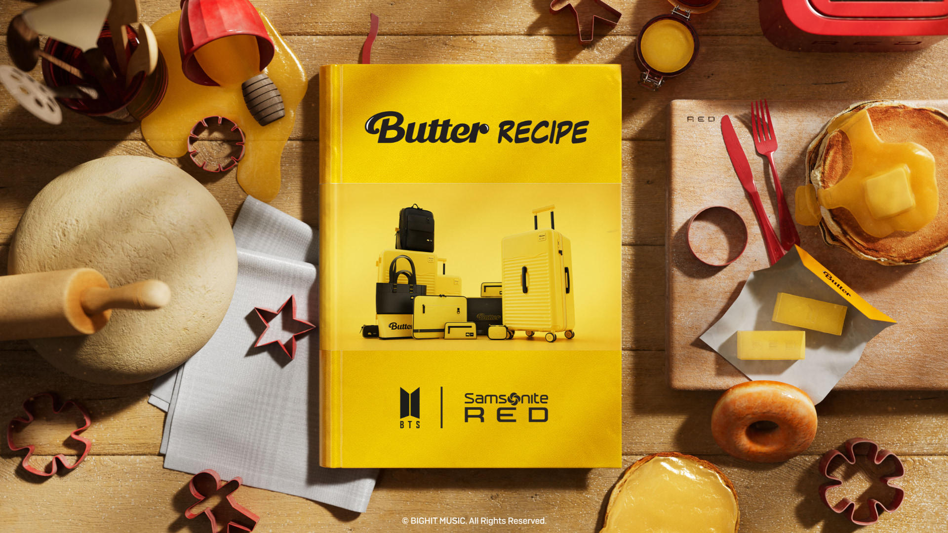 サムソナイトは「BTS Butter」とコラボしたバッグコレクションを発売した