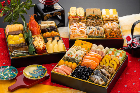 おせちや年越しそば、日本酒が楽しめる
