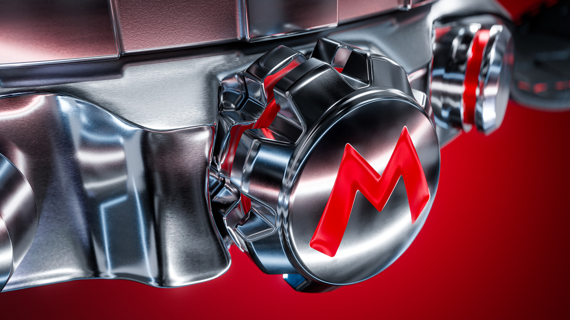 リューズにはマリオのMマーク