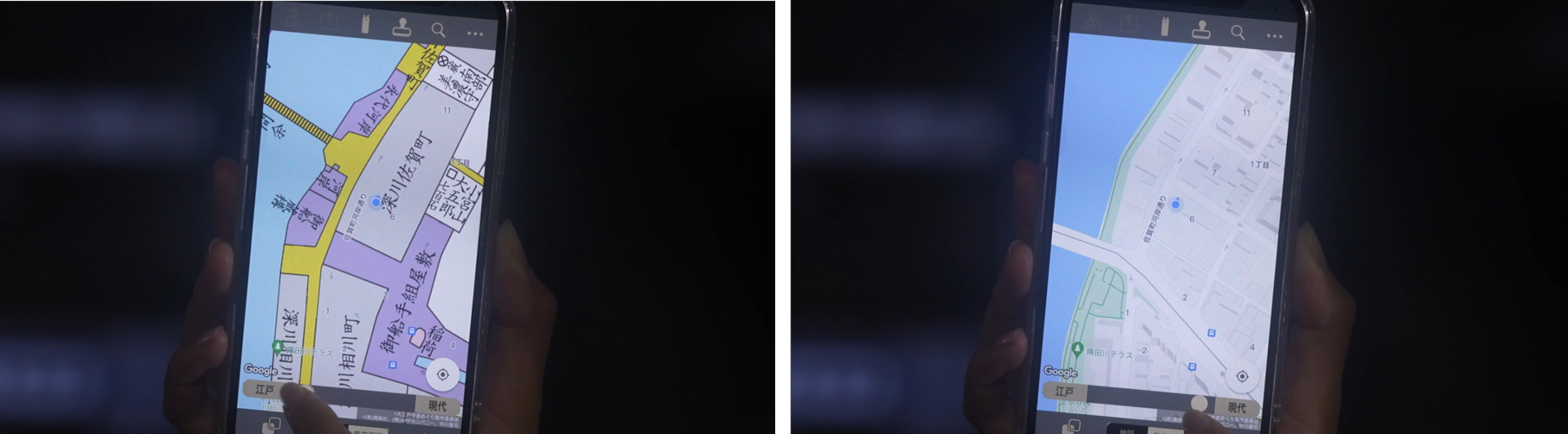 FODで配信中のドラマ「片想いの彼のために捜査してたら、いつのまにか名探偵になりました。（仮）」の謎解きにも「大江戸今昔めぐり」が登場する