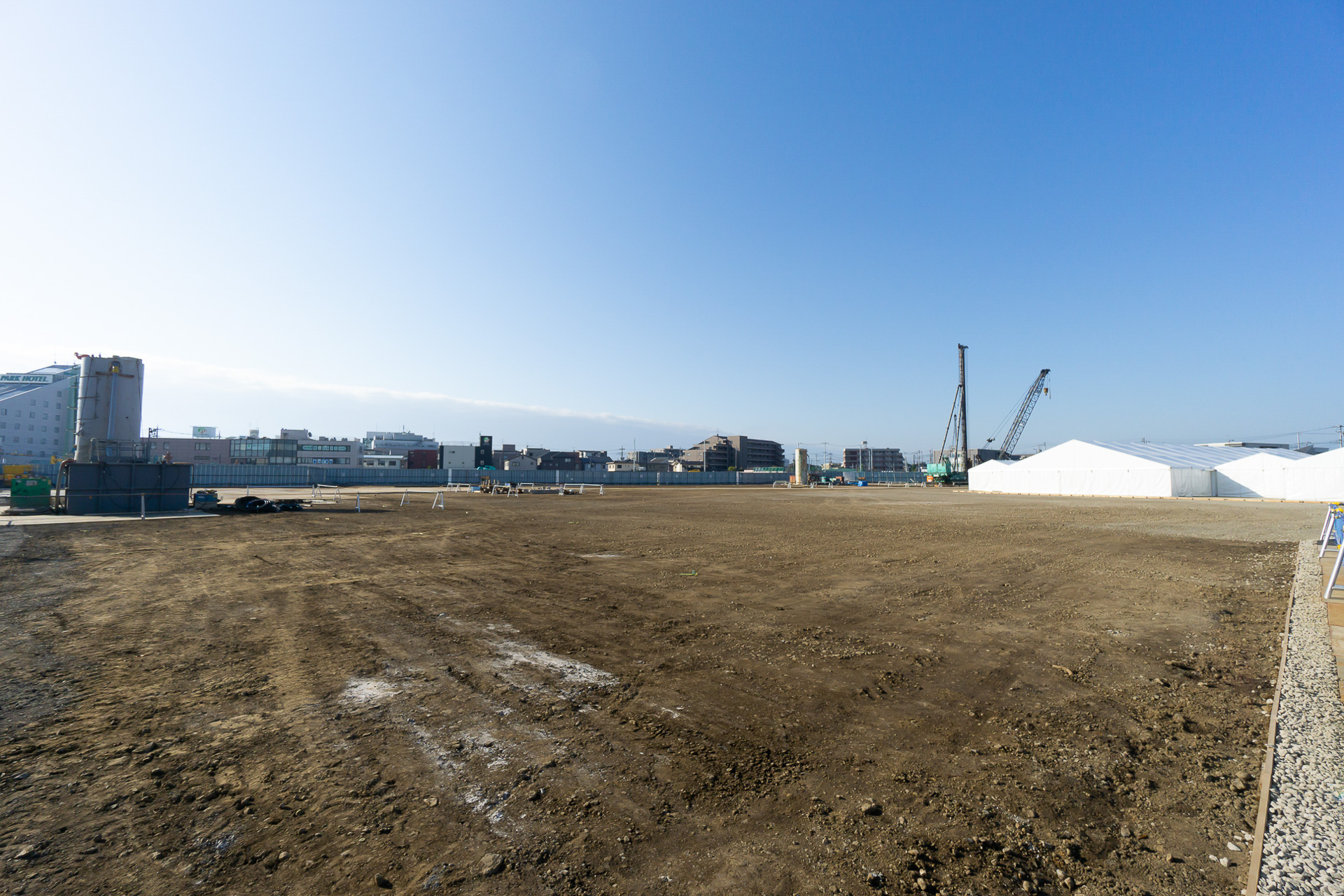 敷地内の様子。完全に更地になっている