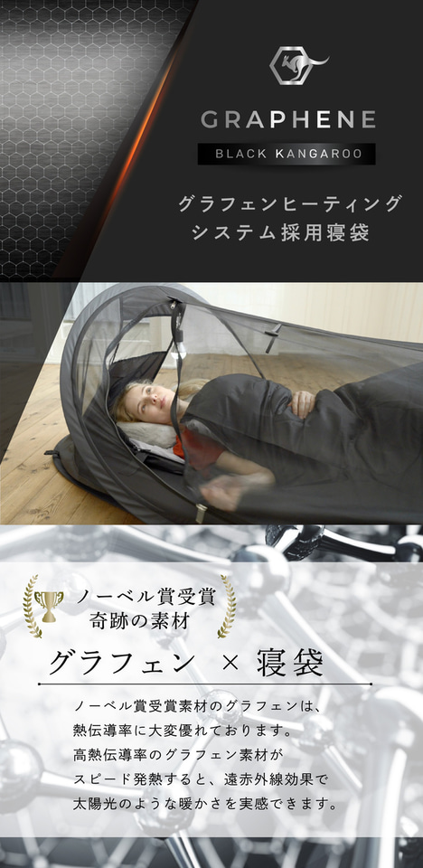テントやシェルターに入れるための就寝用テント「ブラック