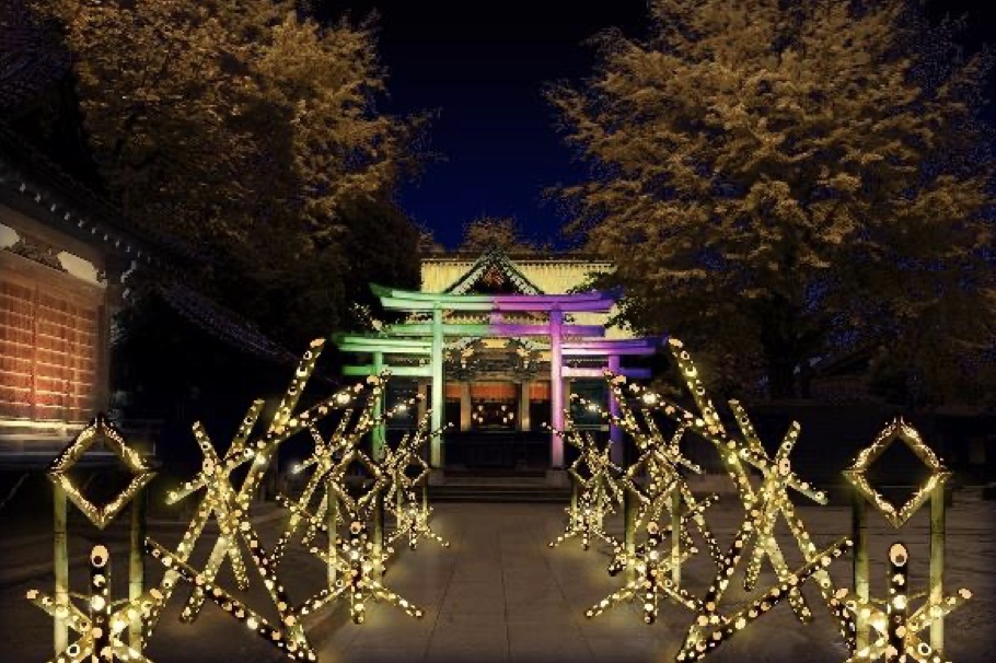 東武鉄道は牛嶋神社と墨田区と連携したイルミネーション「伝統と革新が交差するイーストTOKYO光の祭典」を実施する