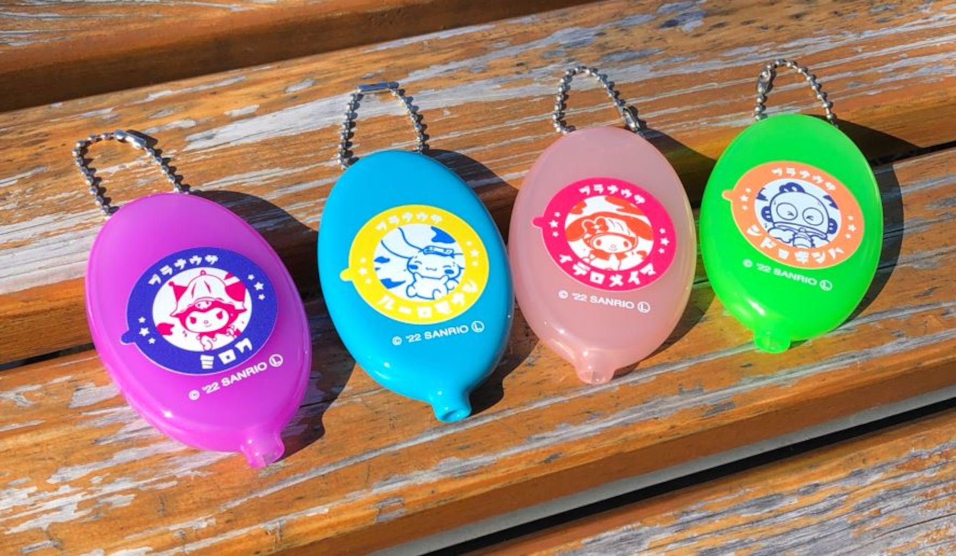 「コインホルダー」4種（マイメロディ/クロミ/シナモロール/ハンギョドン）はラバー素材なので濡れても安心
