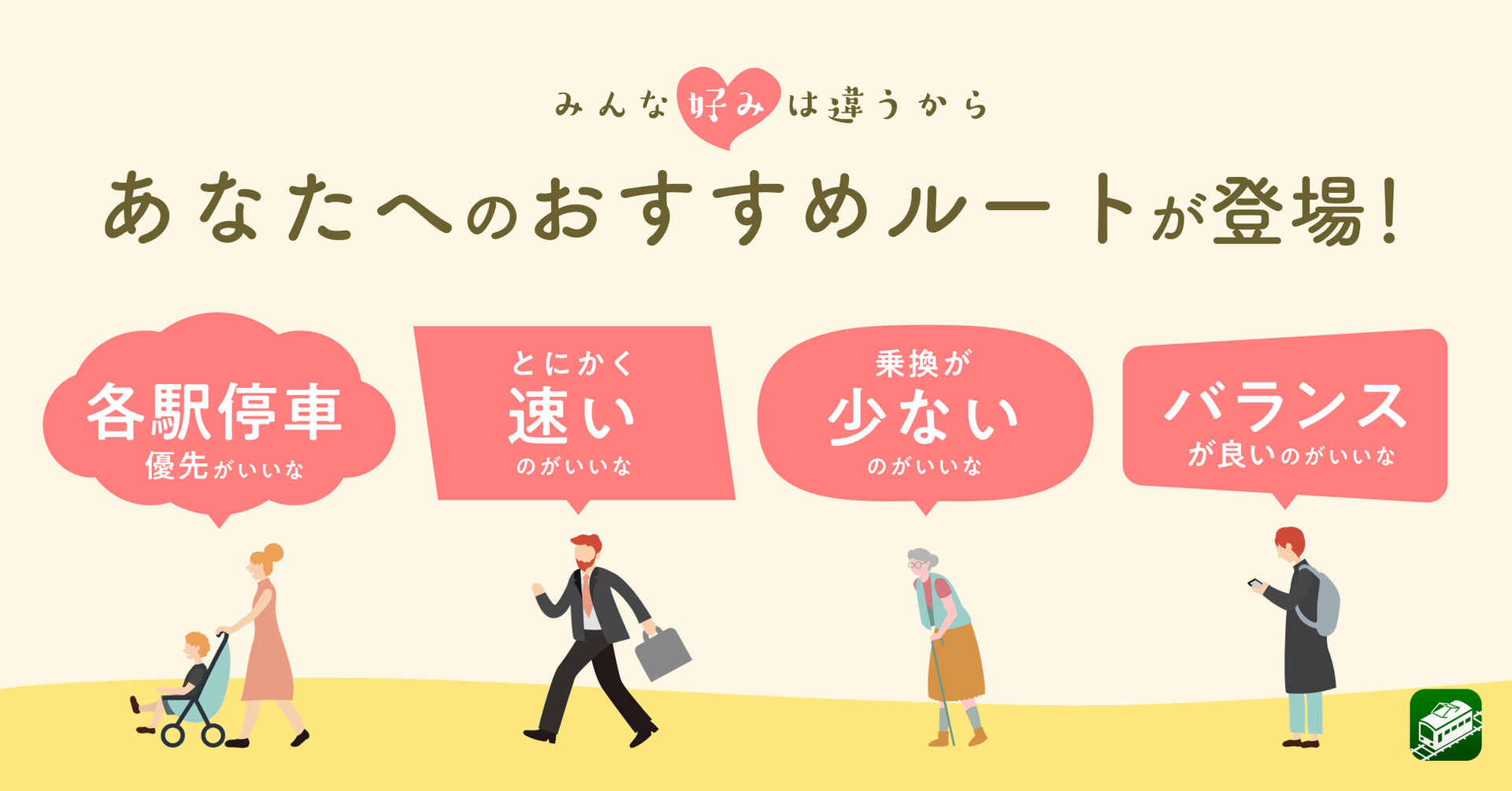 「あなたへのおすすめルート」