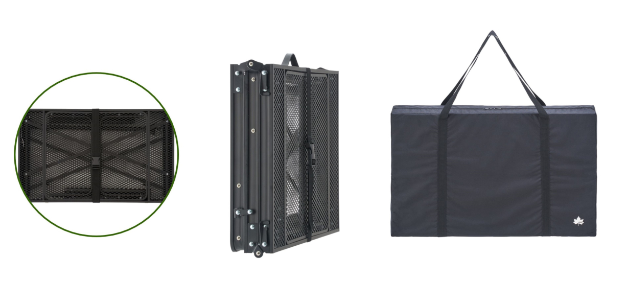 三つ折り収納可能