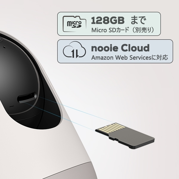 microSDカードやクラウドストレージに対応