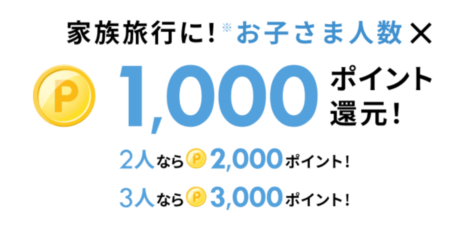 子供1人につき1000ポイント還元