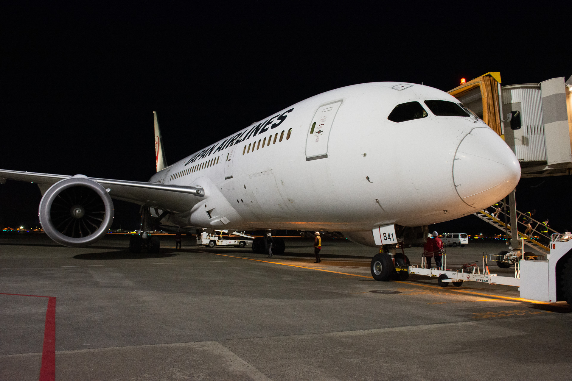 機材はボーイング 787-8型機（登録記号：JA841J）