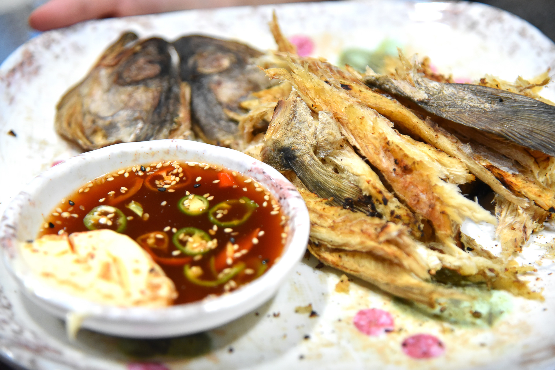 スケトウダラの成魚版「モクテ」（1匹1500ウォン、約150円）もあります