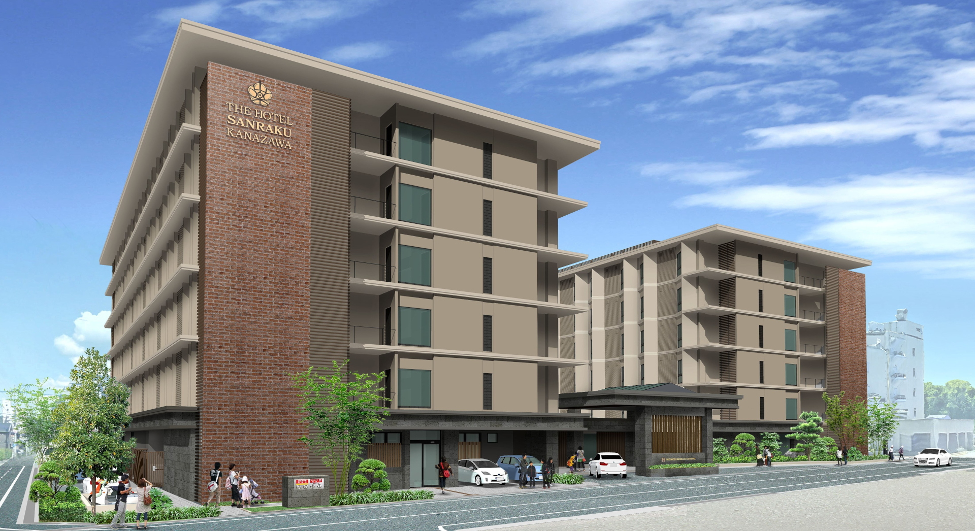 歴史ある郵政建築の跡地に建てられたホテル。地下1階、地上6階からなる