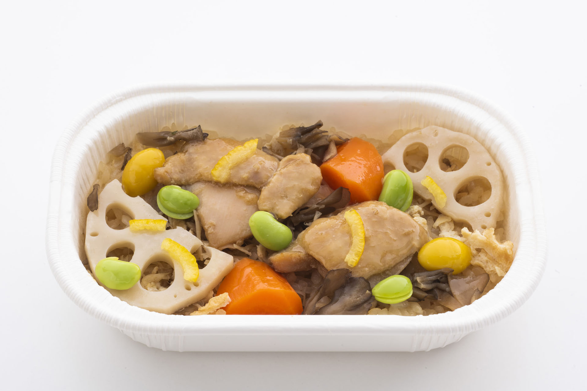 若鶏と蓮根のおこわ 柚子の香り