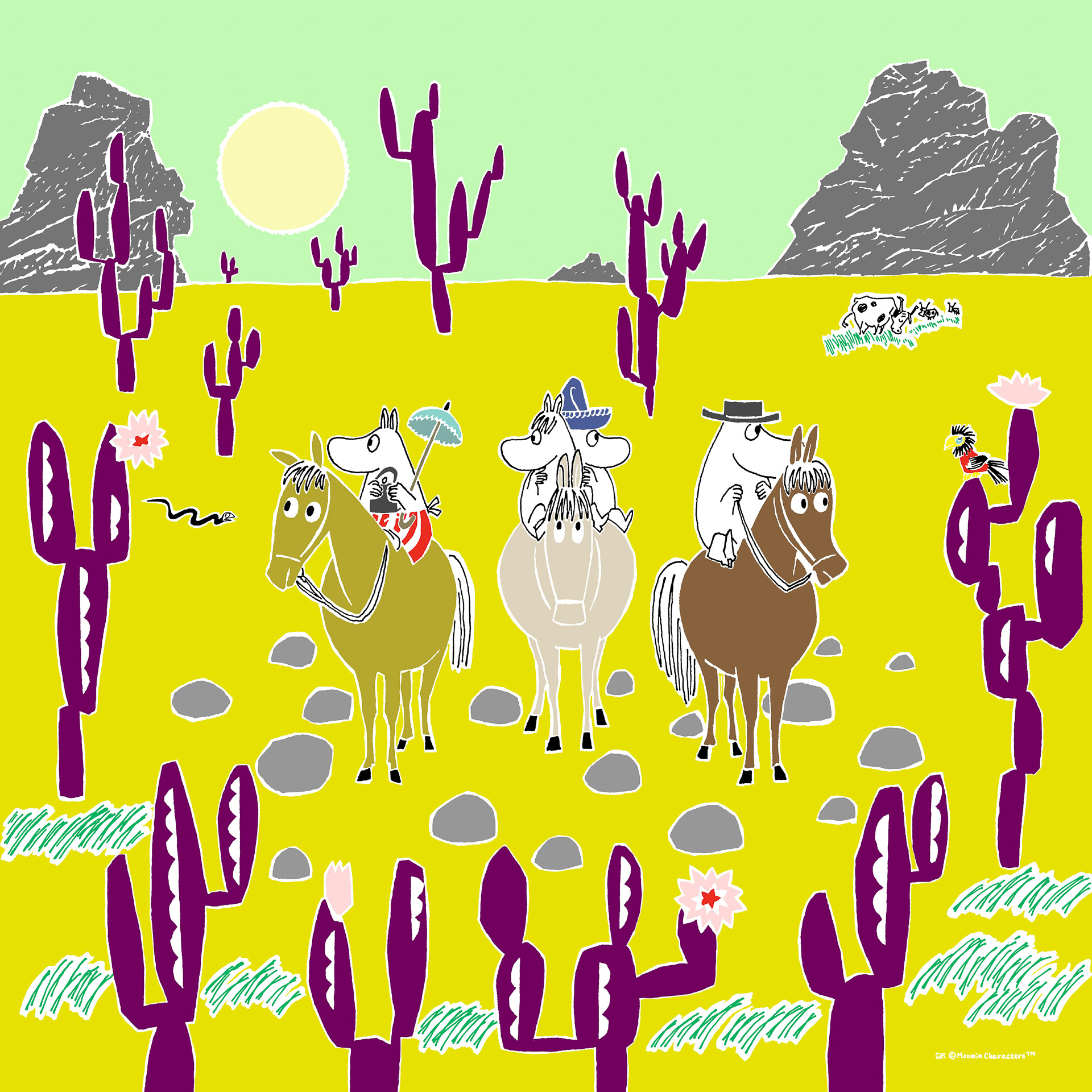 〈MOOMIN TRIBUTE WORKS〉ハンカチ（1650円）