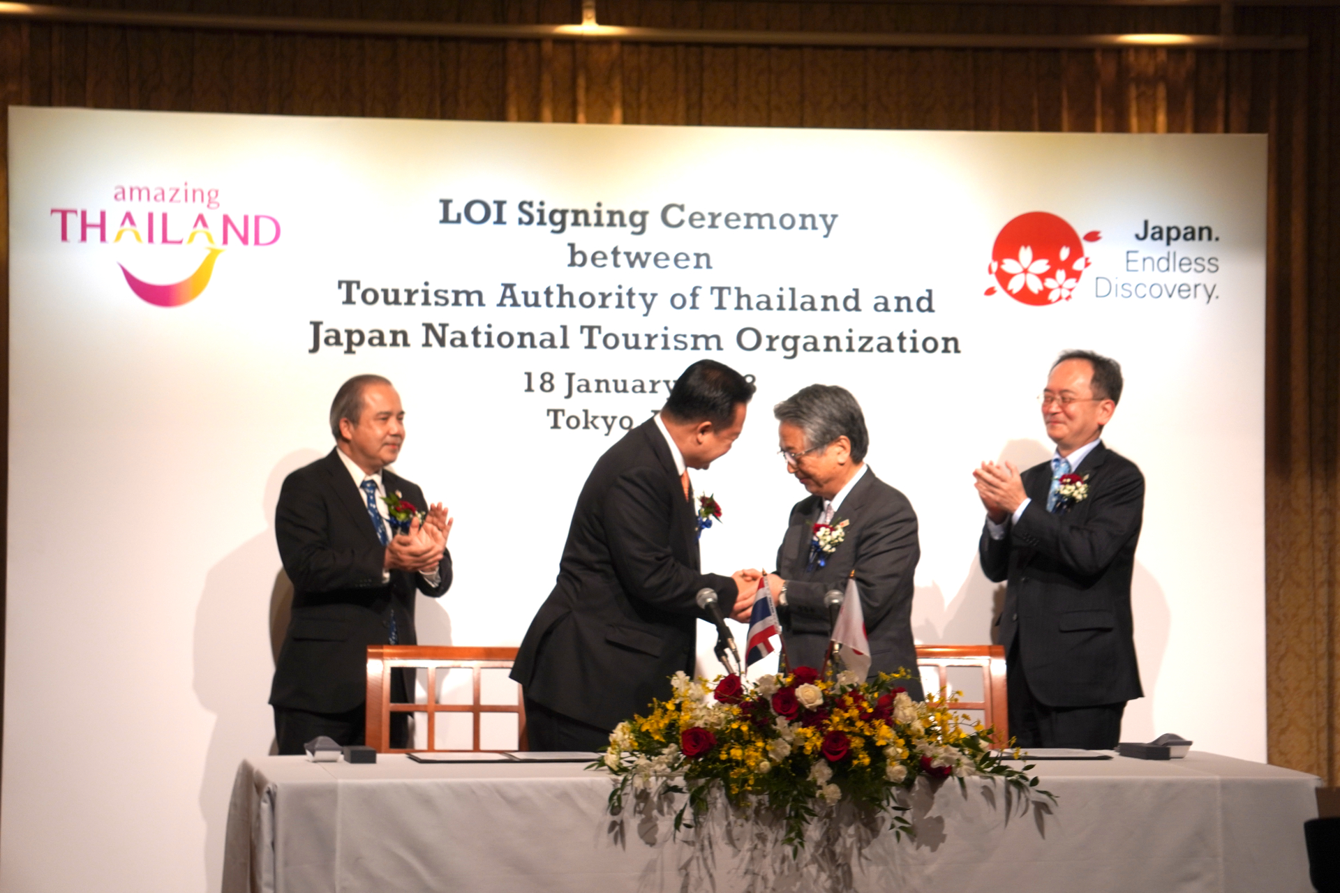 日タイ間の相互往来の発展に向けた連携を強化する趣意書を締結