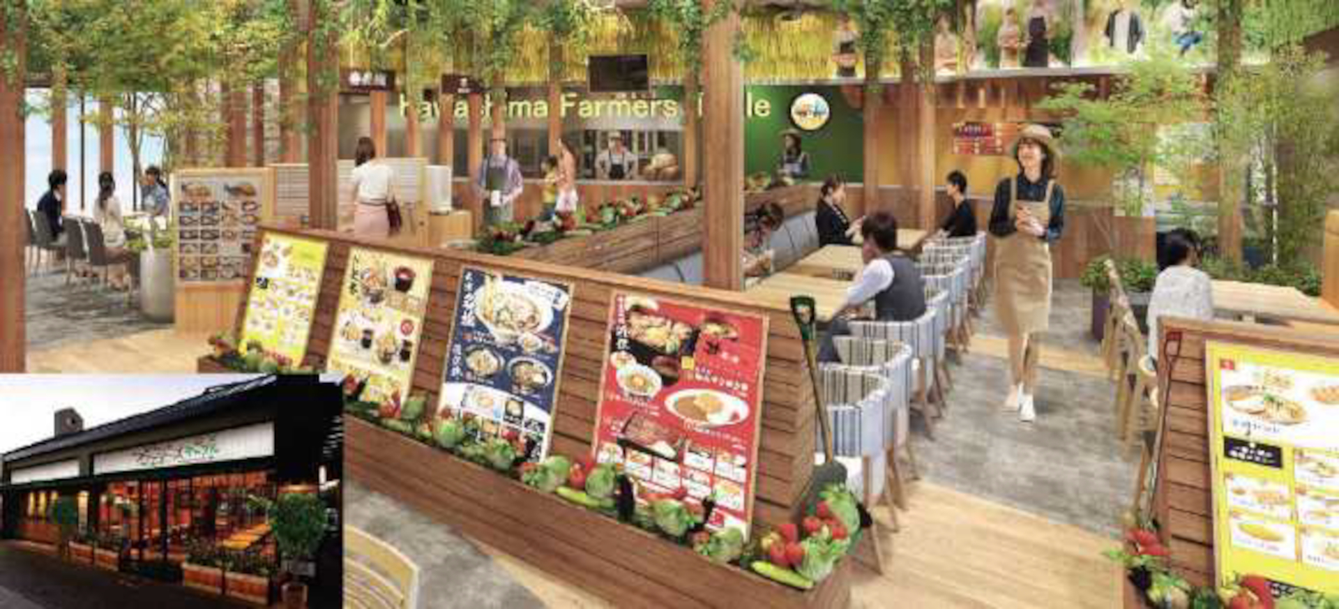 東海北陸道 川島PA「かわしま ファーマーズテーブル」オープン