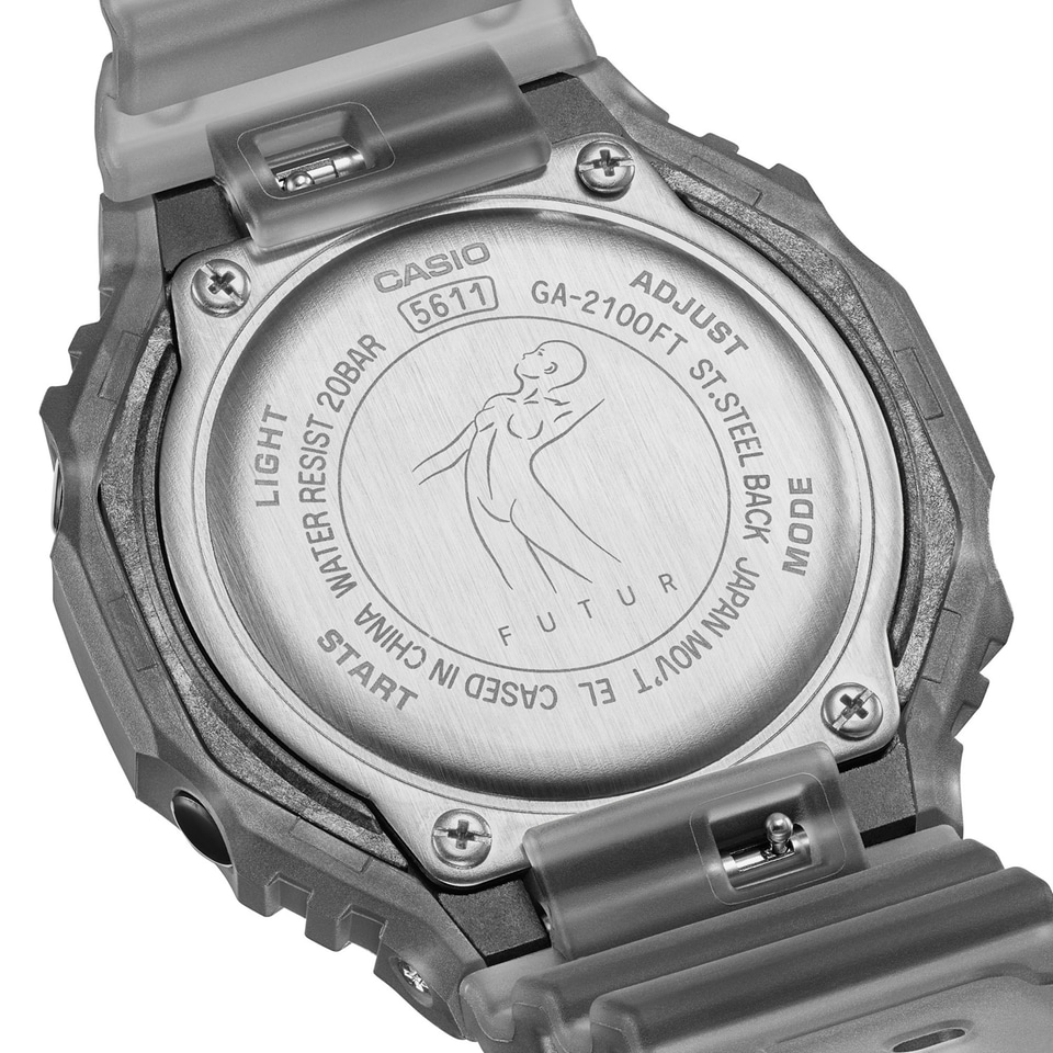 G-SHOCK×FUTUR、グレースケルトン樹脂の「2100」シリーズ - トラベル Watch