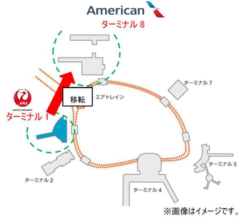 ジョン・F・ケネディ国際空港でターミナルを移転