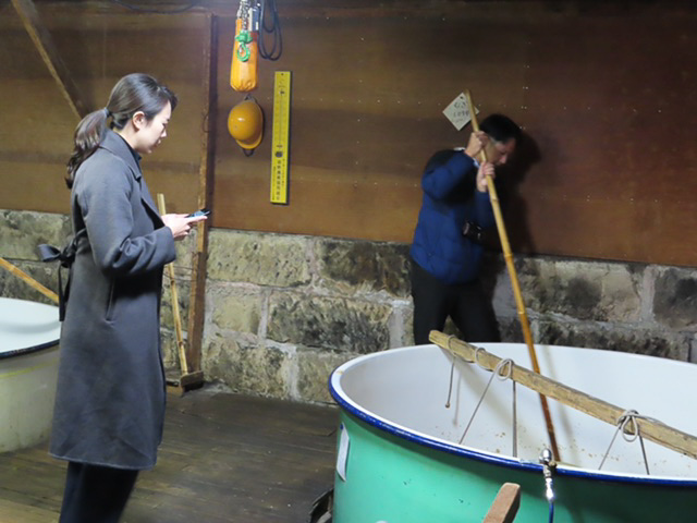 酒造場内見学、焼酎制作過程体験