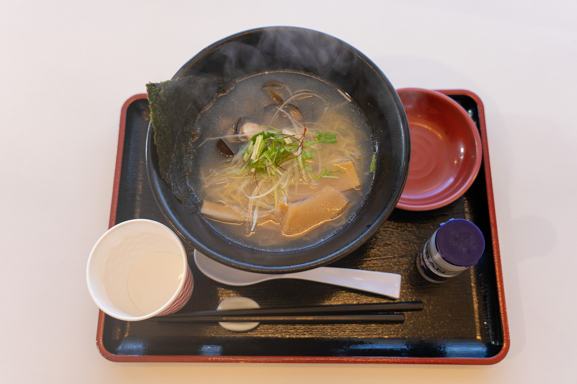 道の駅メルヘンの丘めまんべつで食べたしじみラーメン（塩）が絶品