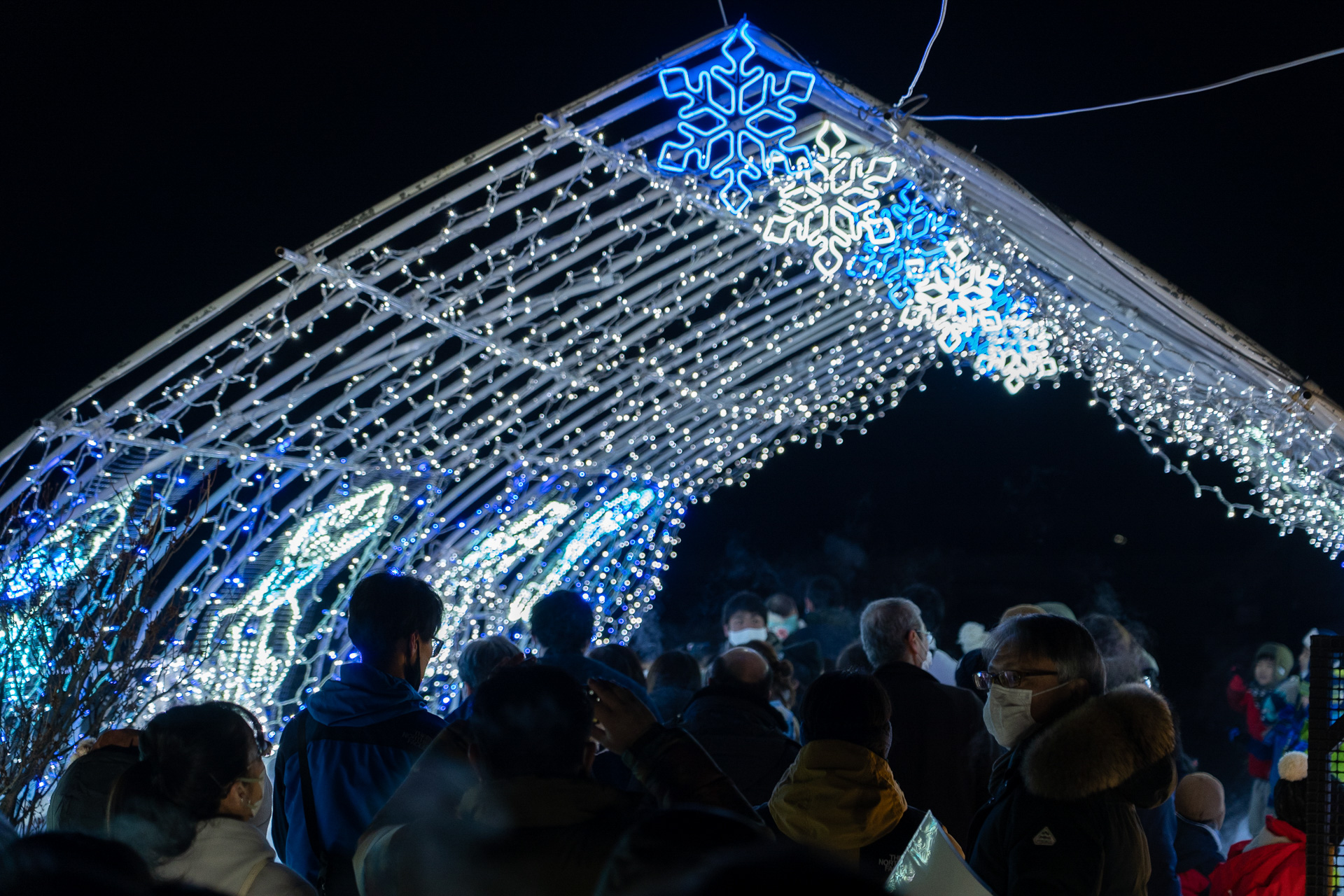 冬の北海道らしい爽やかなイルミネーションでした