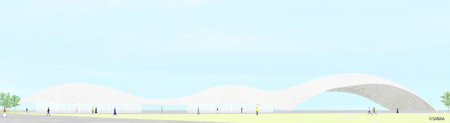 公園内に設置される「大屋根施設」外観イメージ