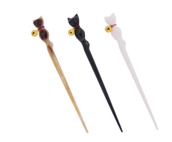 水牛角猫一本簪（3520円）