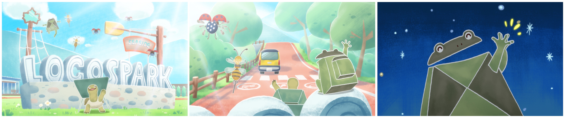 エピソード1では高知県の「LOGOS PARK」を舞台に4種類の生き物が登場