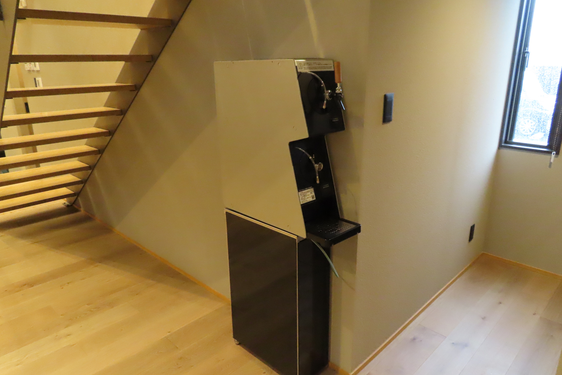 スイートはドリンク付きで、業務用のビールサーバーも利用可能