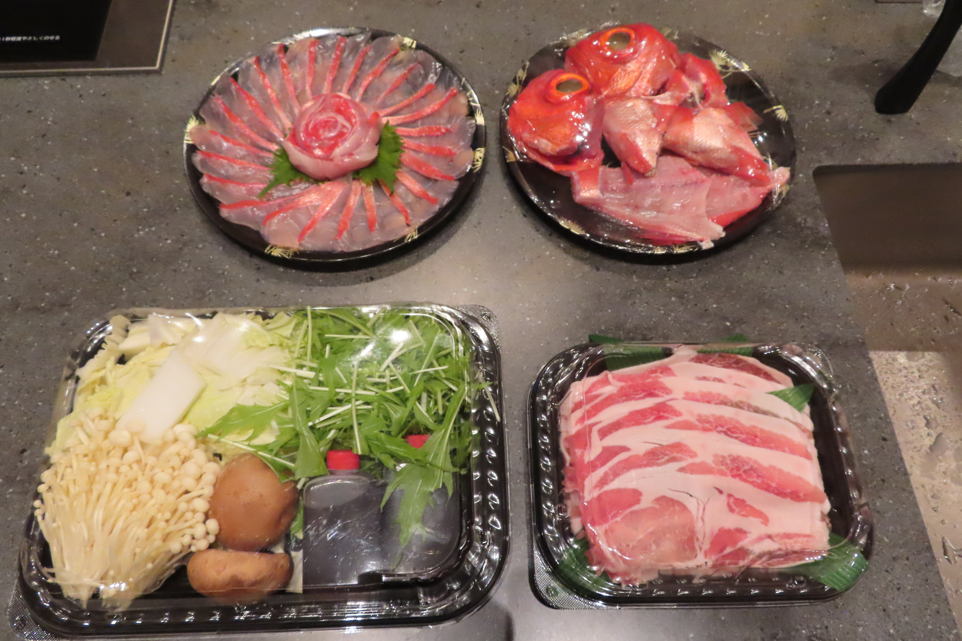 金目鯛と豚のしゃぶしゃぶ（2人前）