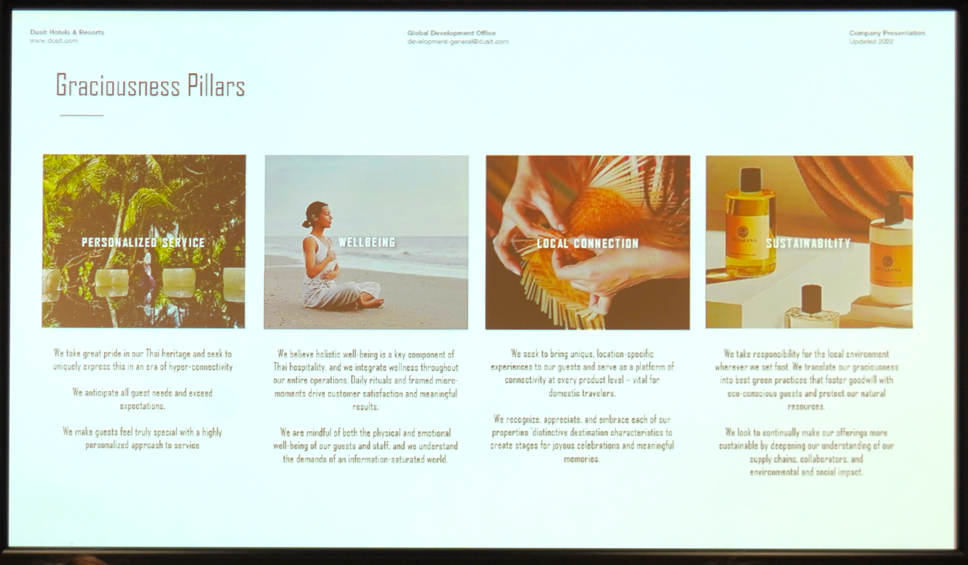 ホテル滞在において大事にしている4つの優雅さ