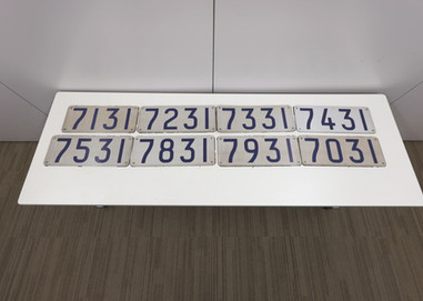 有楽町線/副都心線 7000 系「7131F」側面車号銘板（車外）8枚セット