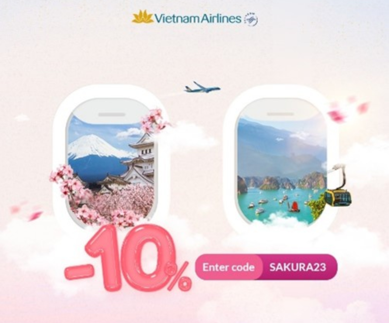 ベトナム航空の日本発チケットが10％オフになるキャンペーン実施中