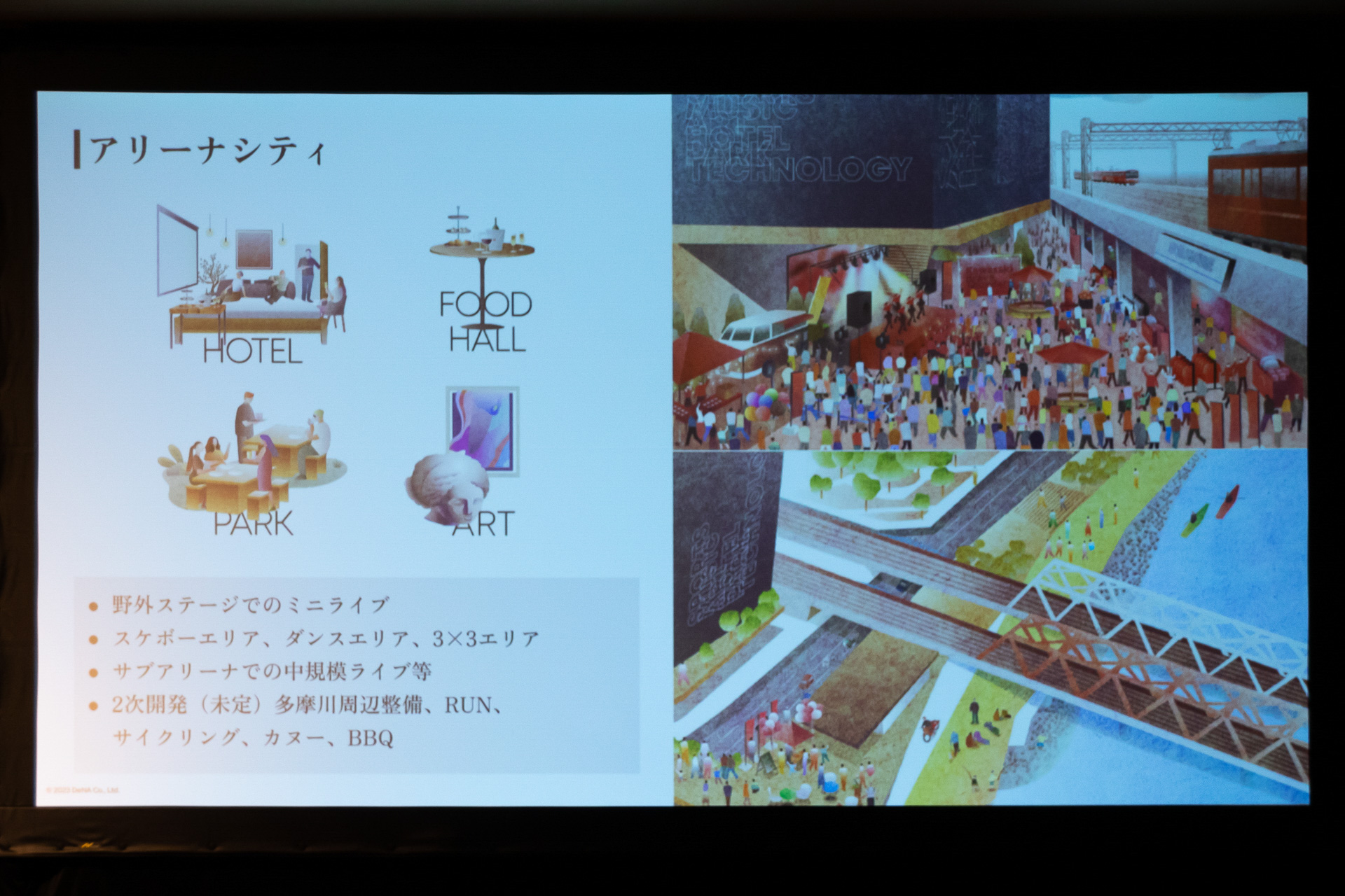 宿泊施設や飲食施設を誘致し、建物周辺もウォーターフロントの立地を活かした開発を目指す