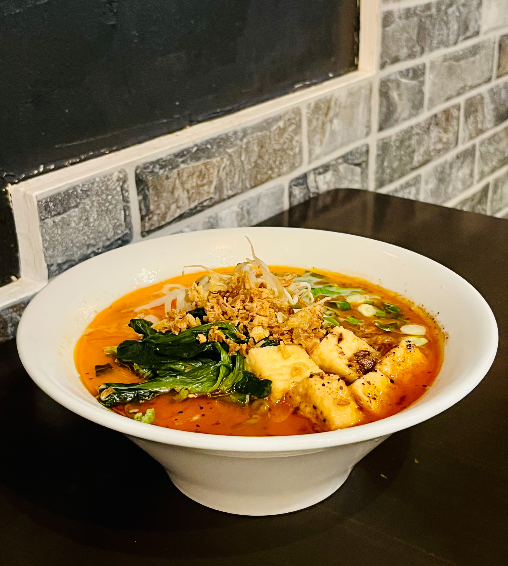 野菜の甘みと深みがあって完成度の高い旨辛クリーミービーガン（＄15.80）