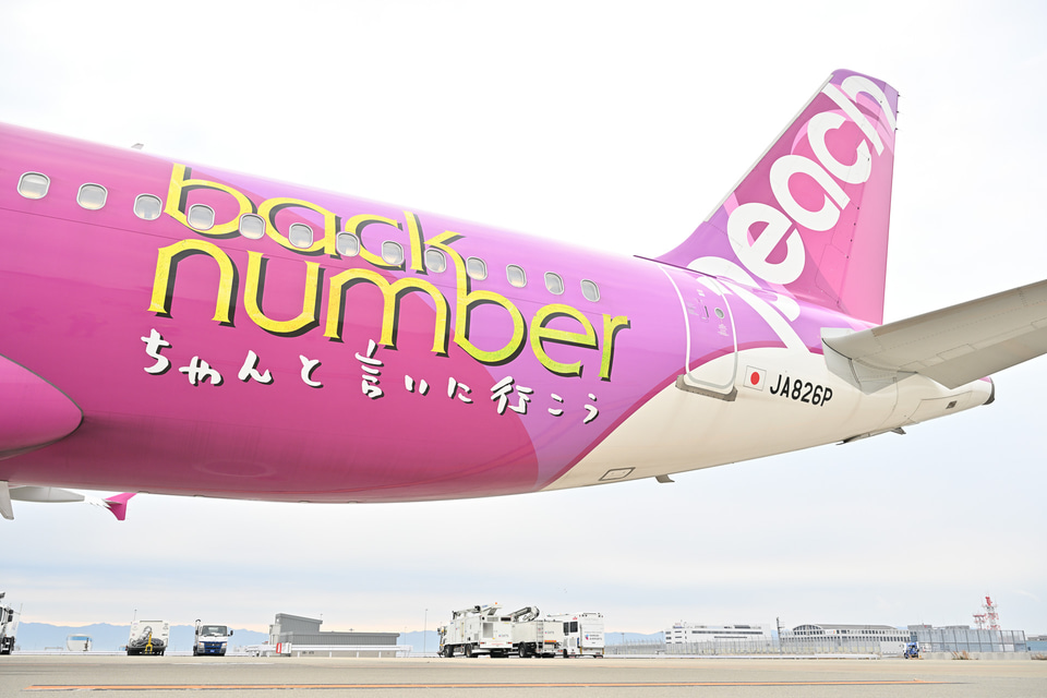 ピーチ×back numberの飛行機が全国の空へ。「直接会って触れる大切さ