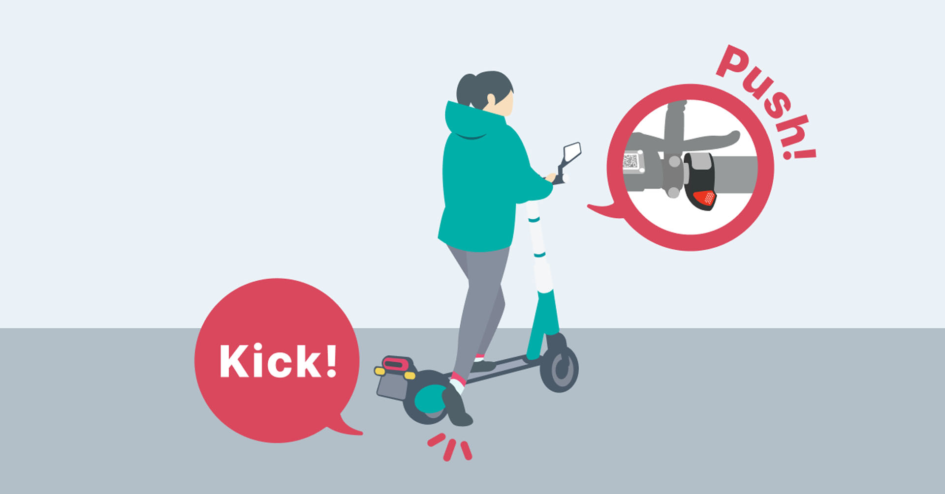 電動キックボードの乗り方