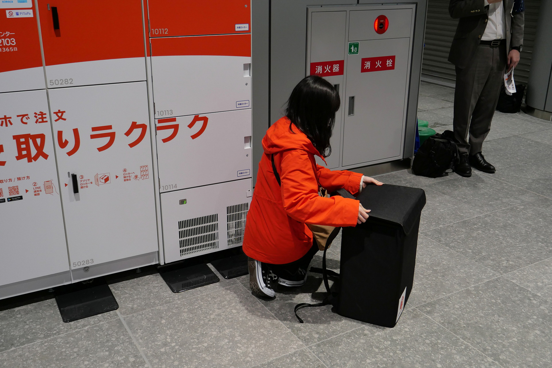 通常のコインロッカーとしての利用はもちろん、JR西日本が運営する駅配サービス「pikuraku」の受け取り場所としても活用される