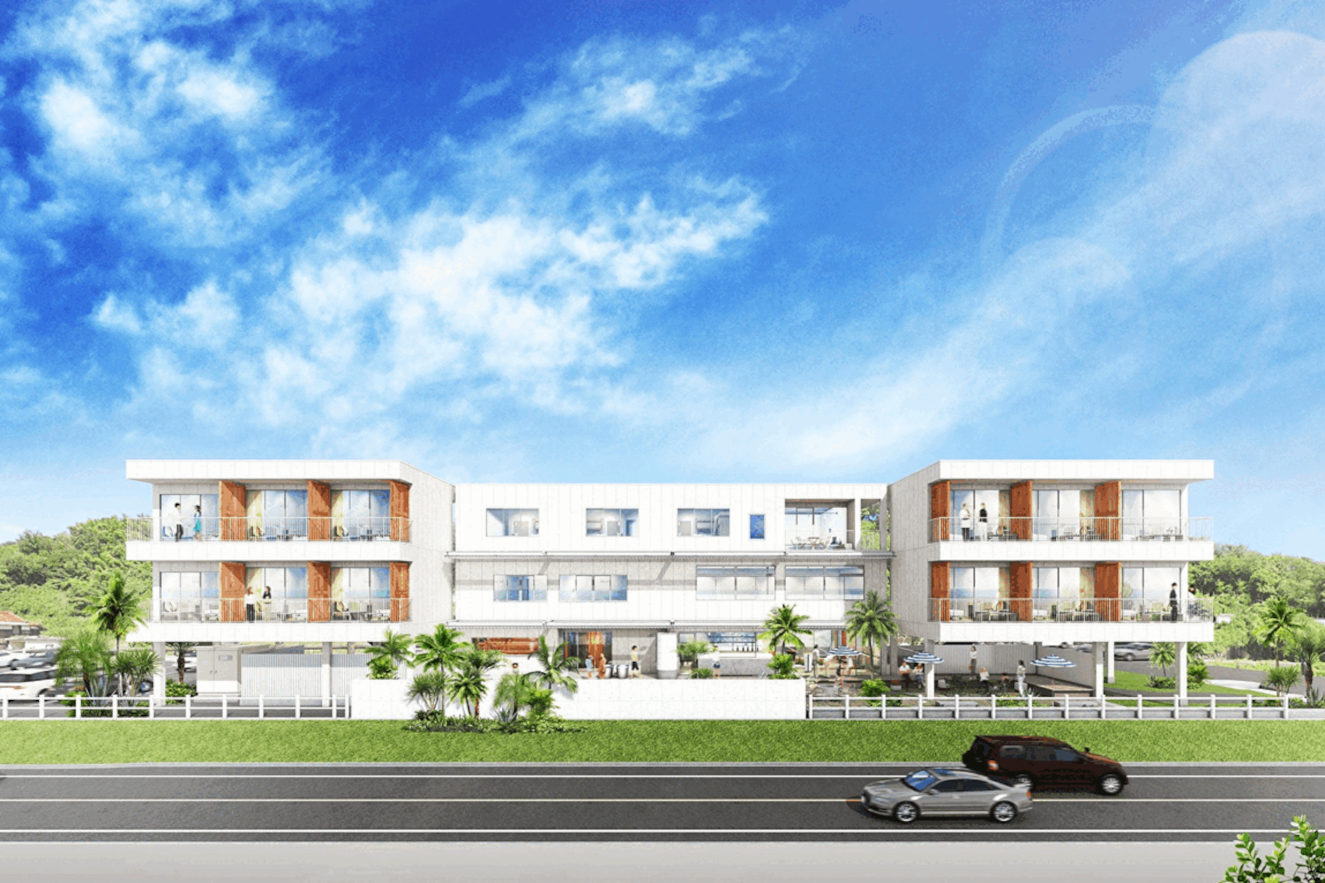 食の複合施設内にオープン