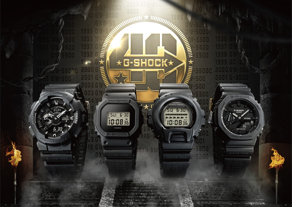 G-SHOCK 40周年記念モデル「REMASTER BLACK」発売。歴代の型番と発売年