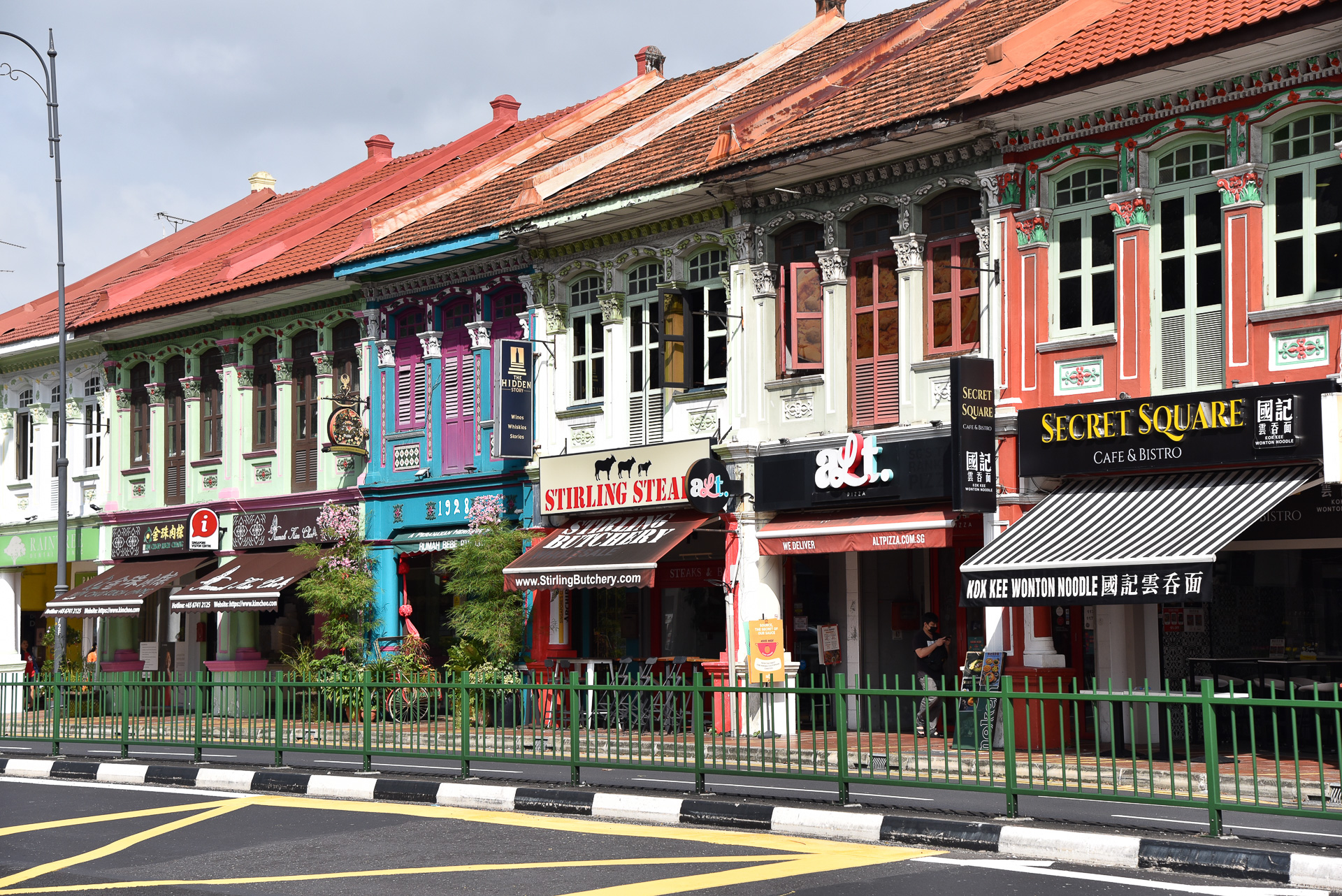 カトン地区ならカラフルなショップハウスと多く出会えます