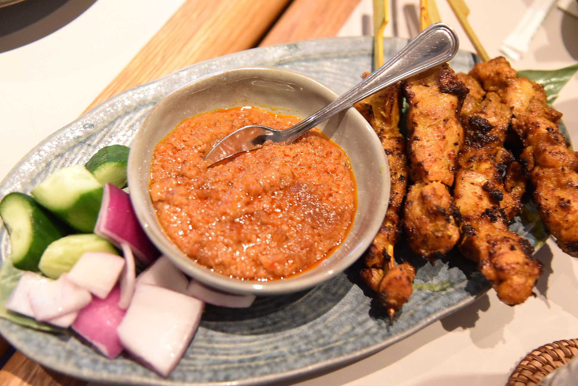 お店ごとに味が違うので、サティ食べ比べも楽しい