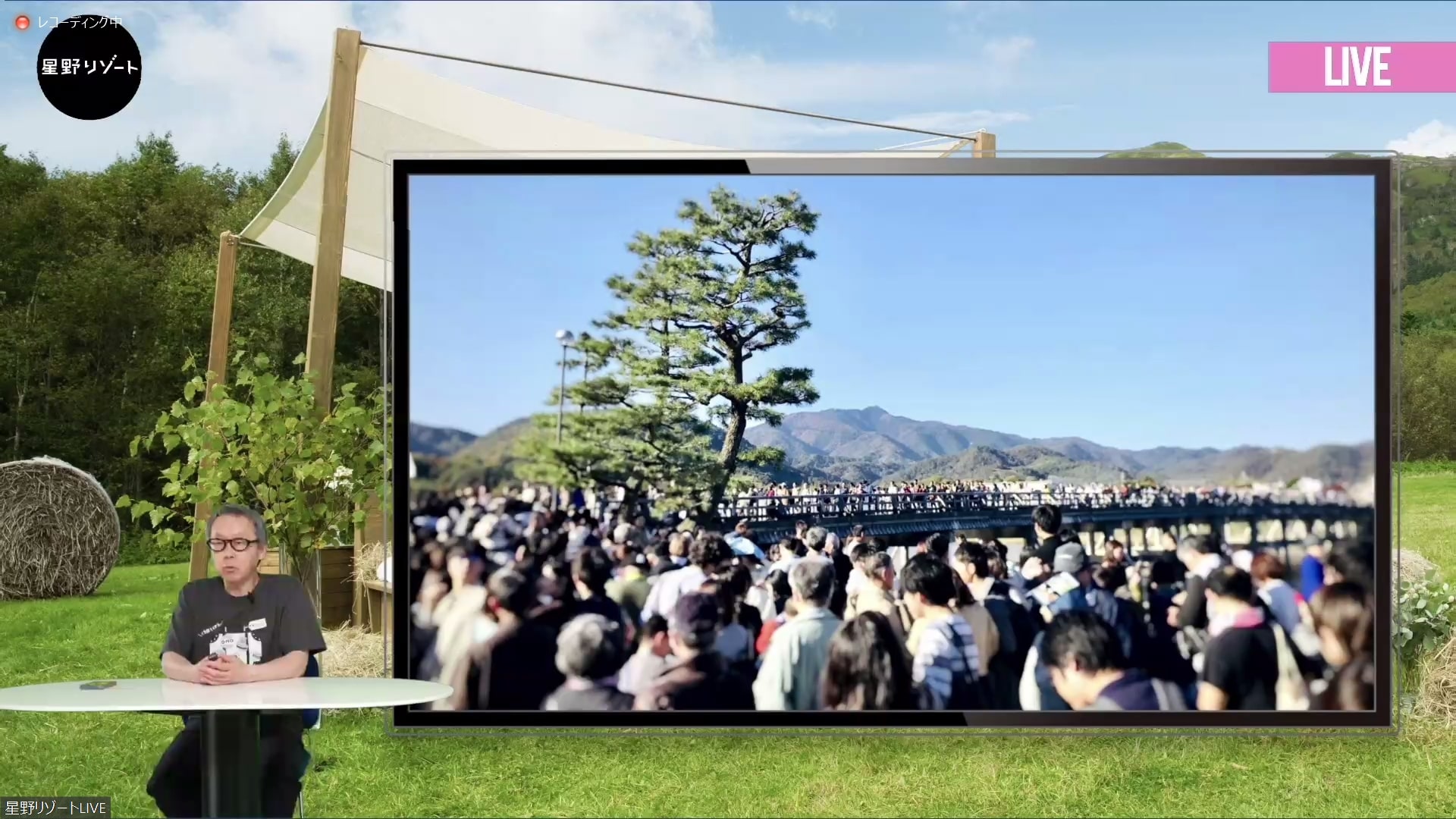 コロナ前の京都・渡月橋のようす