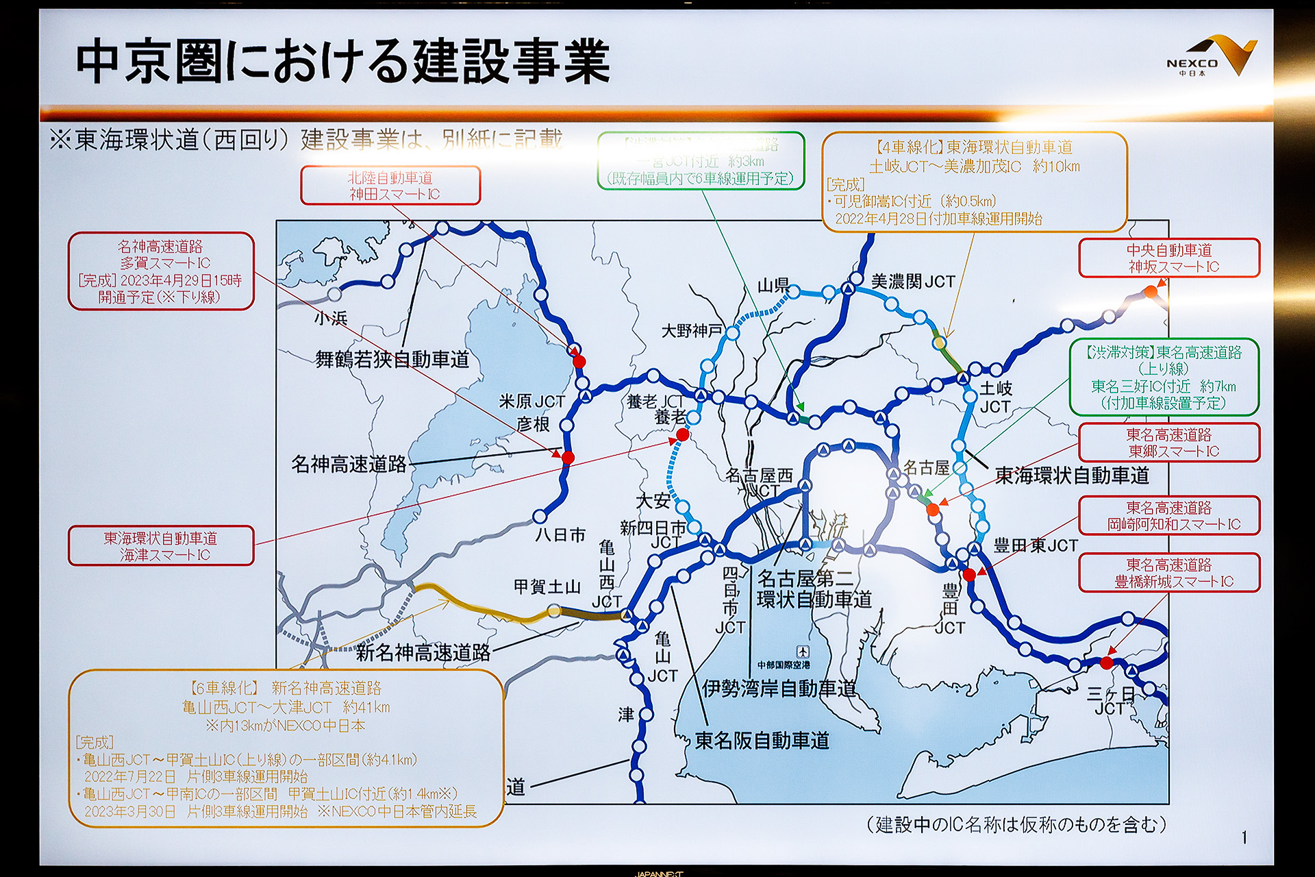 中京圏における建設事業