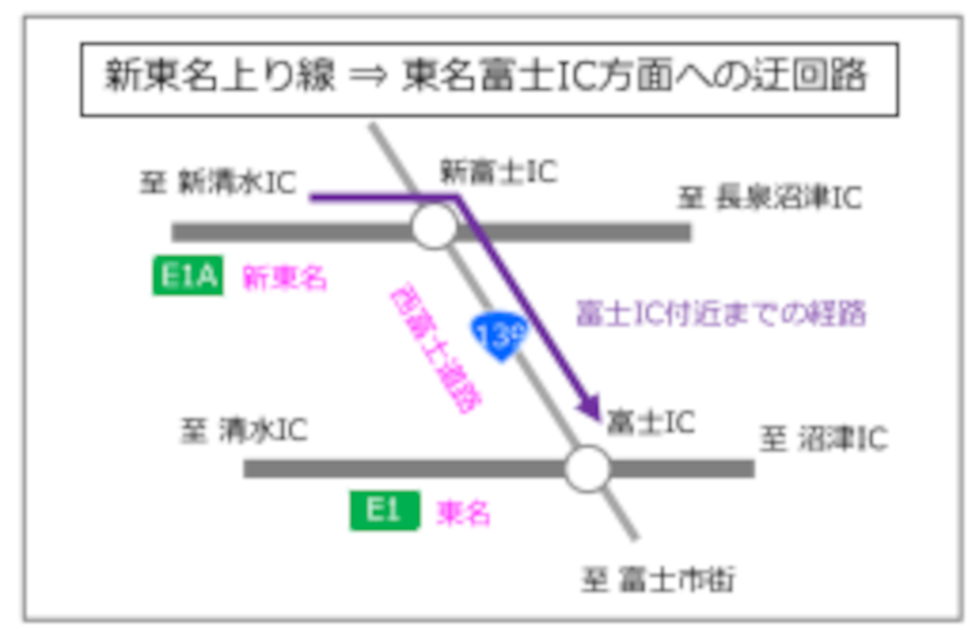 東名富士IC方面への迂回路