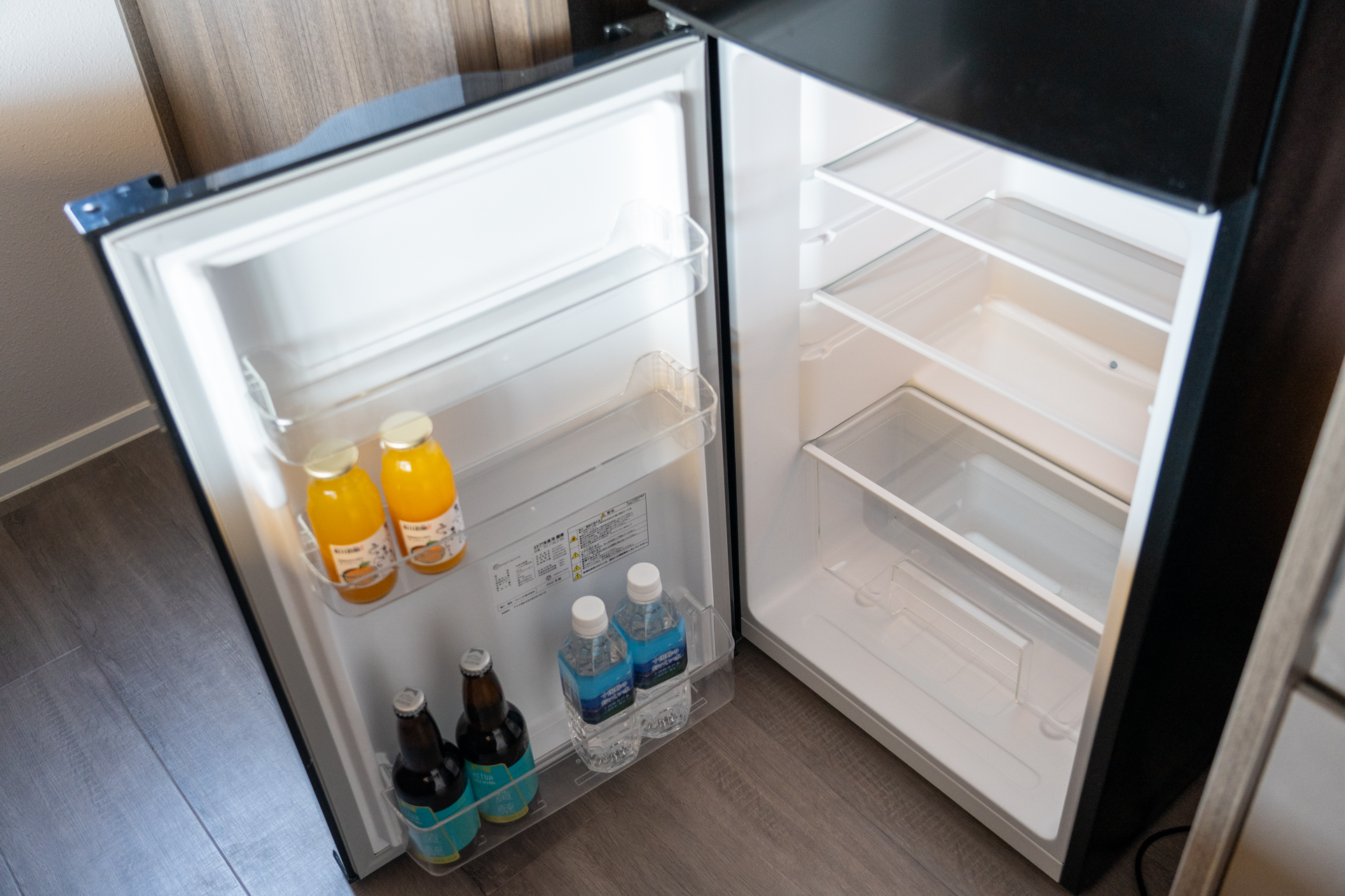 冷蔵庫にはフリーのドリンク